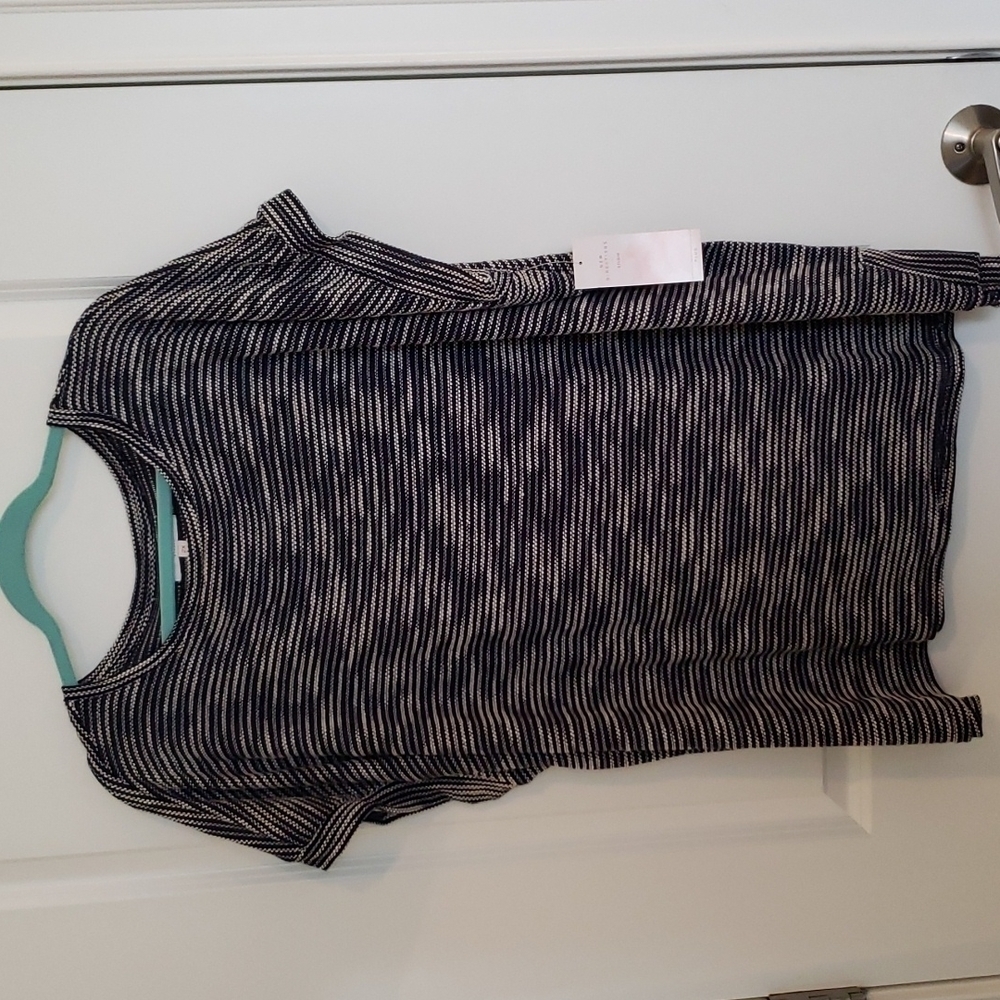 New Directions Studio Women's Navy Slub Knit Top - Size 2X